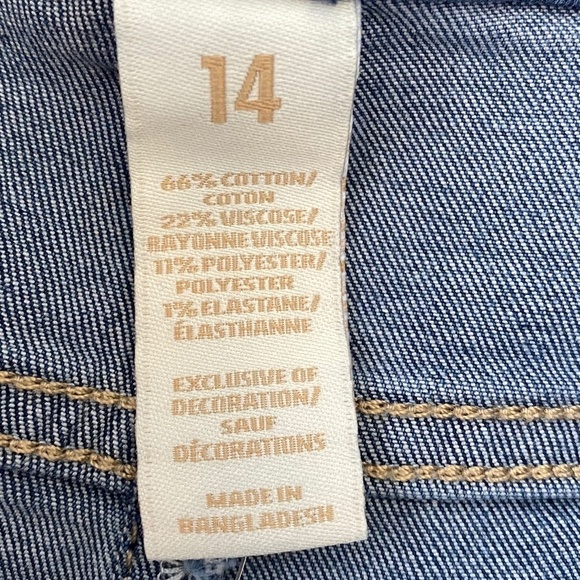 Justice NEW Tri-color Girl's Button Fly Jean Shorts Size 14 Stretchy Colorblock‎ - Picture 5 of 12